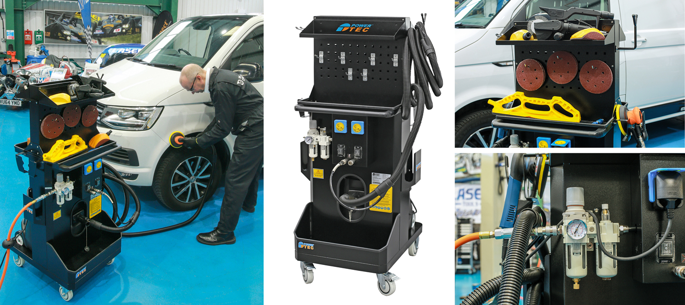 New Workshop Dust-Extraction Station from Power-TEC: use with both air and electric powered sanders