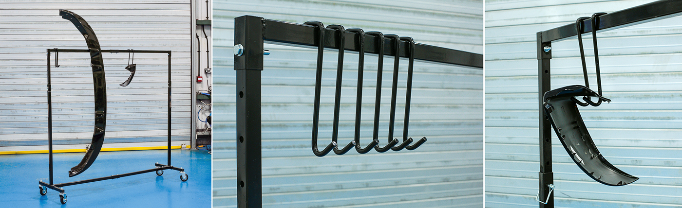 Power-TEC’s adjustable frame parts hanger boosts bodyshop efficiency