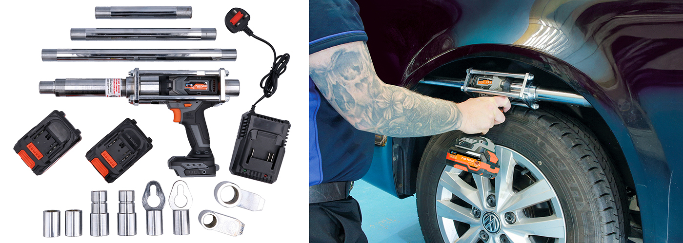 Compact, cordless, 5 tonnes of force — the new push pull kit from Power-TEC