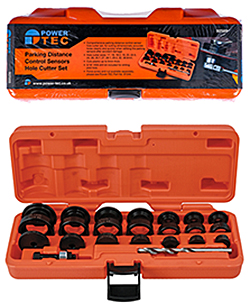 Quick and professional results every time with this parking sensor hole cutter set from Power-TEC 