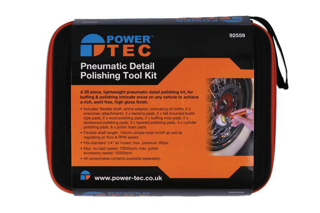 Laser Tools 92559 Pneumatic Detail Polishing Tool Kit