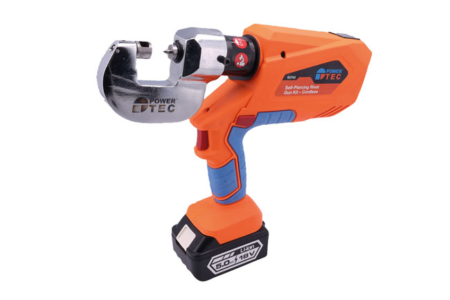 Power-TEC 92743 Self-Piercing Rivet Gun Kit - Cordless