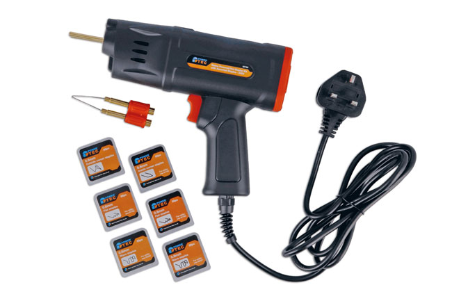 Power-TEC 92769 Mains Powered Hot Stapler Kit with Assorted Staples - 240V